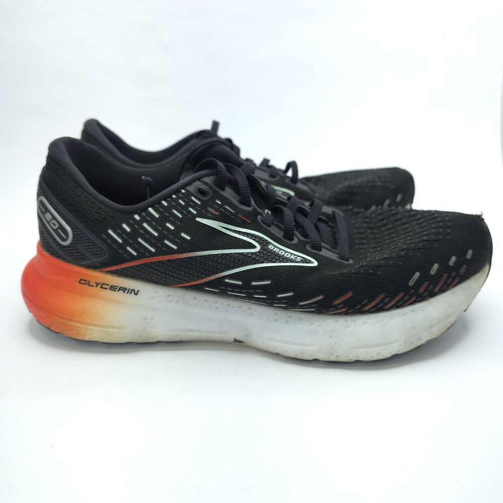Brooks Glycerin 20 Shoes Womens 9.5 Black Red Opal Road Running Neutral Trainer